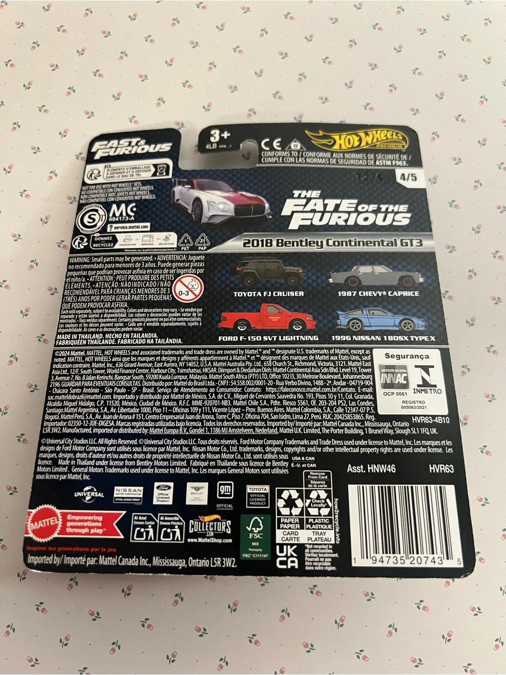 Hot Wheels Premium 2018 Bentley Continental GT3 - Fast & Furious 4/5